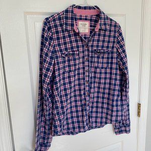 Abercrombie and Fitch Women's Plaid Button Down Shirt